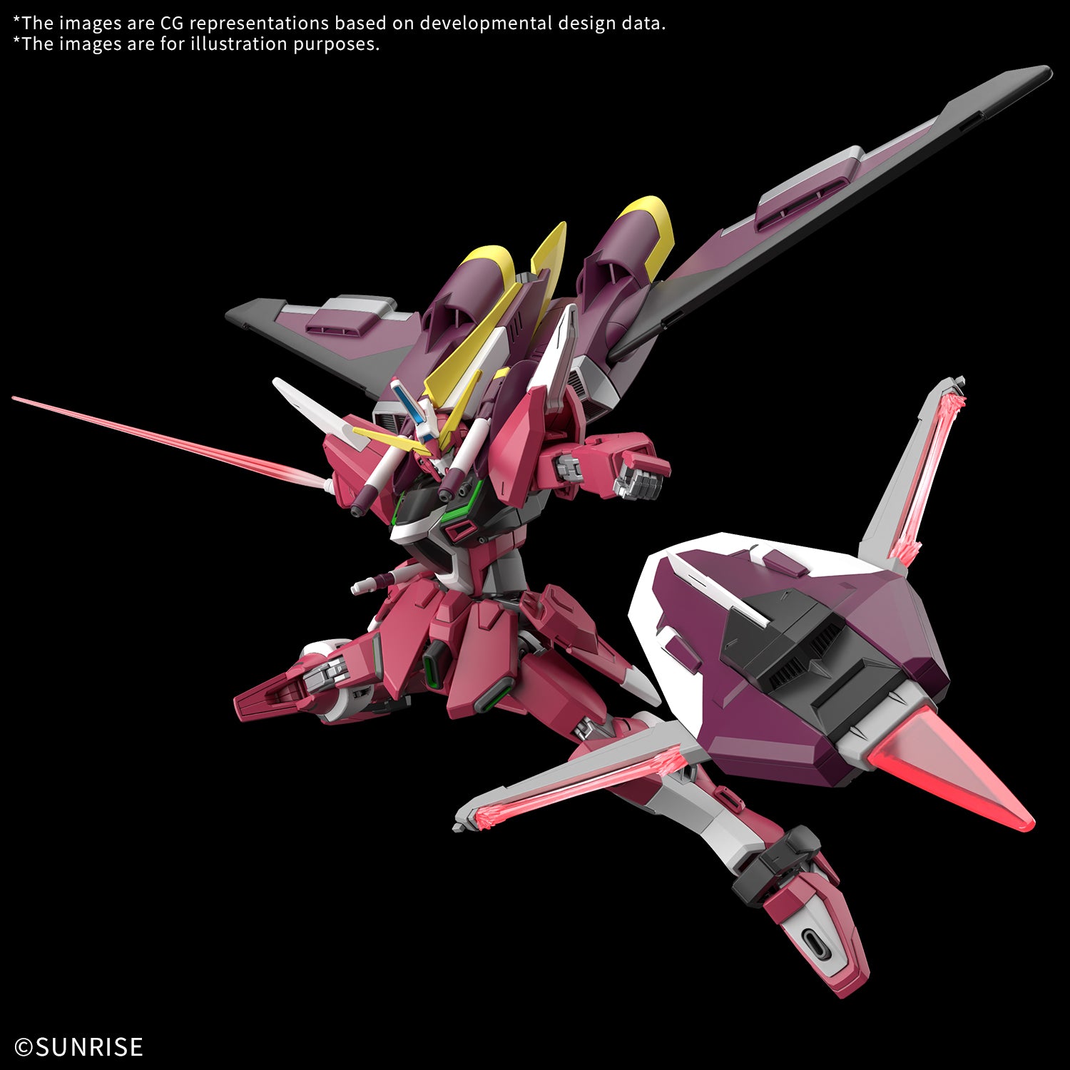 HG 1/144 INFINITE JUSTICE GUNDAM & BOOSTER UNIT (vorläufiger Name) – Herstellerabbildung